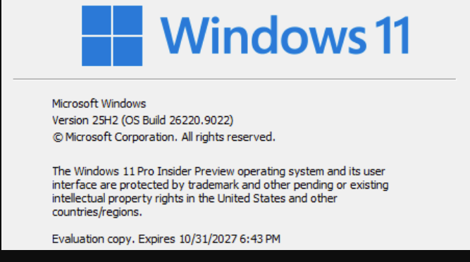 Insider Preview Build Expiration