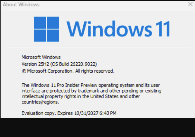 Insider Preview Build Expiration