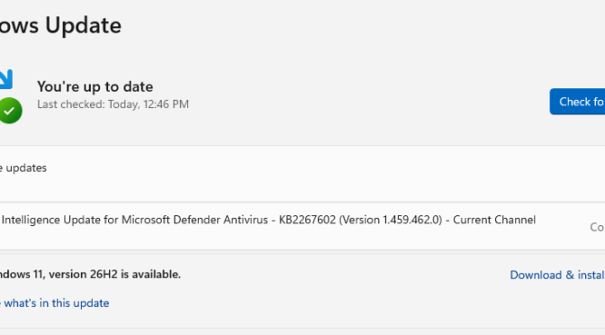 WU Offers Win11 26H2