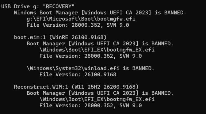 Doing the Recovery Drive Rebuild