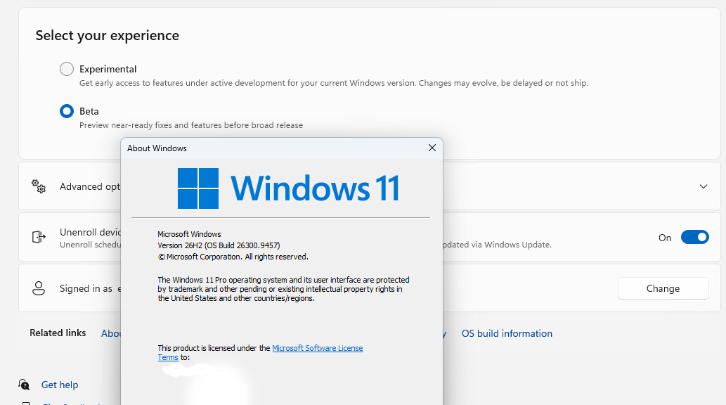 26H2 Installer Upgrades Insider Previews