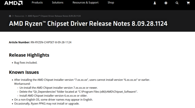 New AMD Chipset Drivers Arrive Cleanly